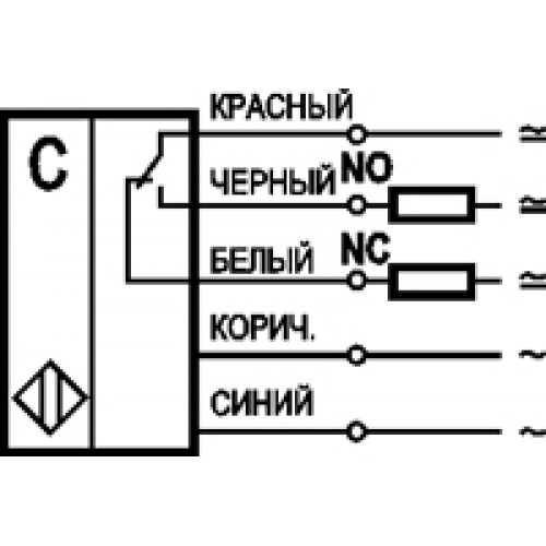 Обозначение на схеме емкостного датчика